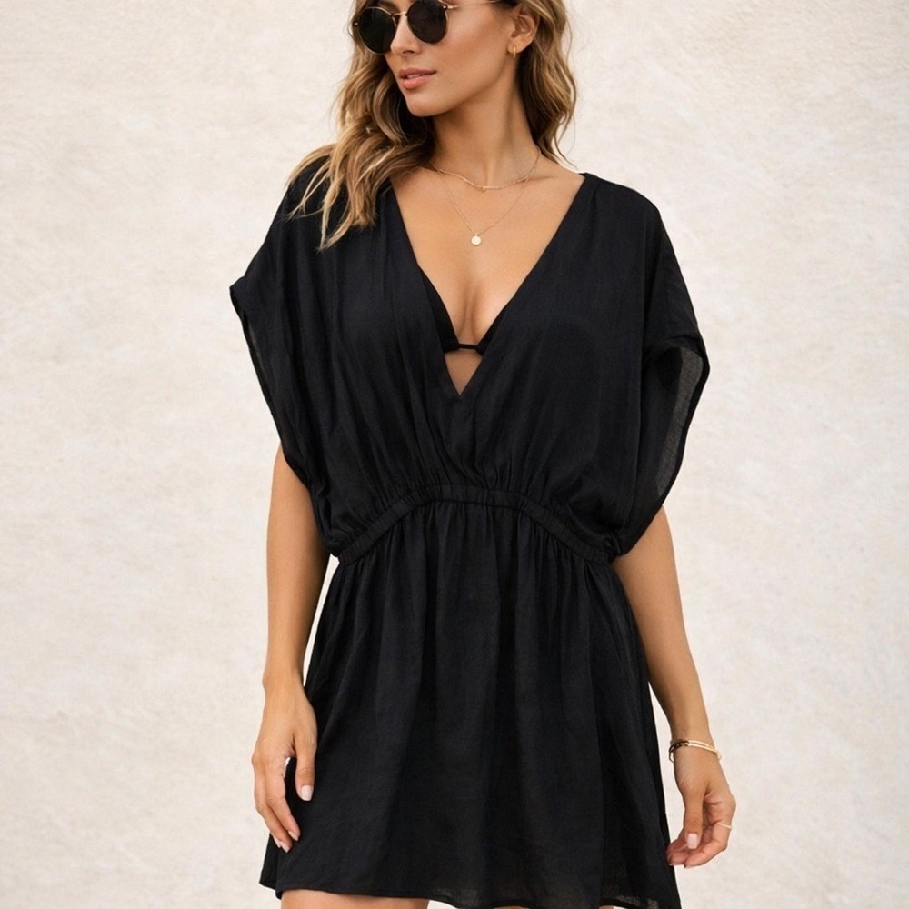 CUPSHE Black Dress, Swim Cover NWOT‎